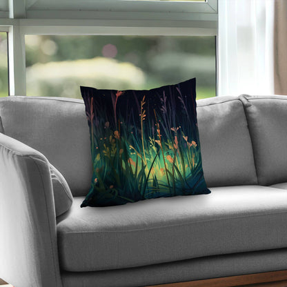 Between Twigs Poly Twill Throw Pillow | Stylish Home Decor