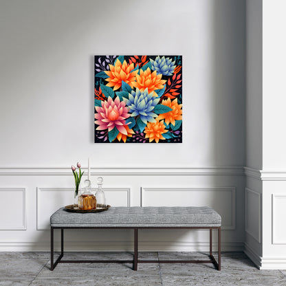 Color bouquet Turquoise Canvas for Stylish Home Decor