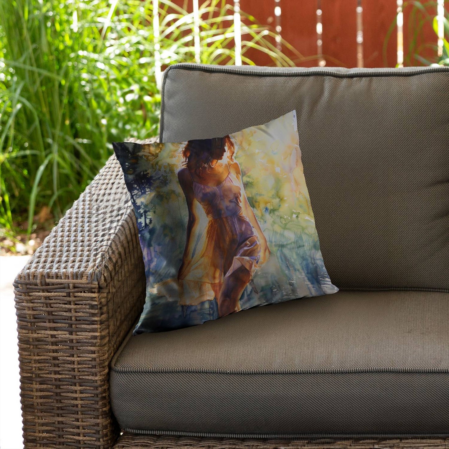 Out of the water - Throw pillow - Print on demand