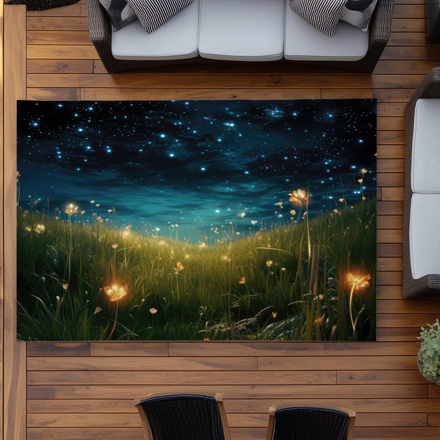 Le tapis d'extérieur Night Sky | Accent de décoration élégant