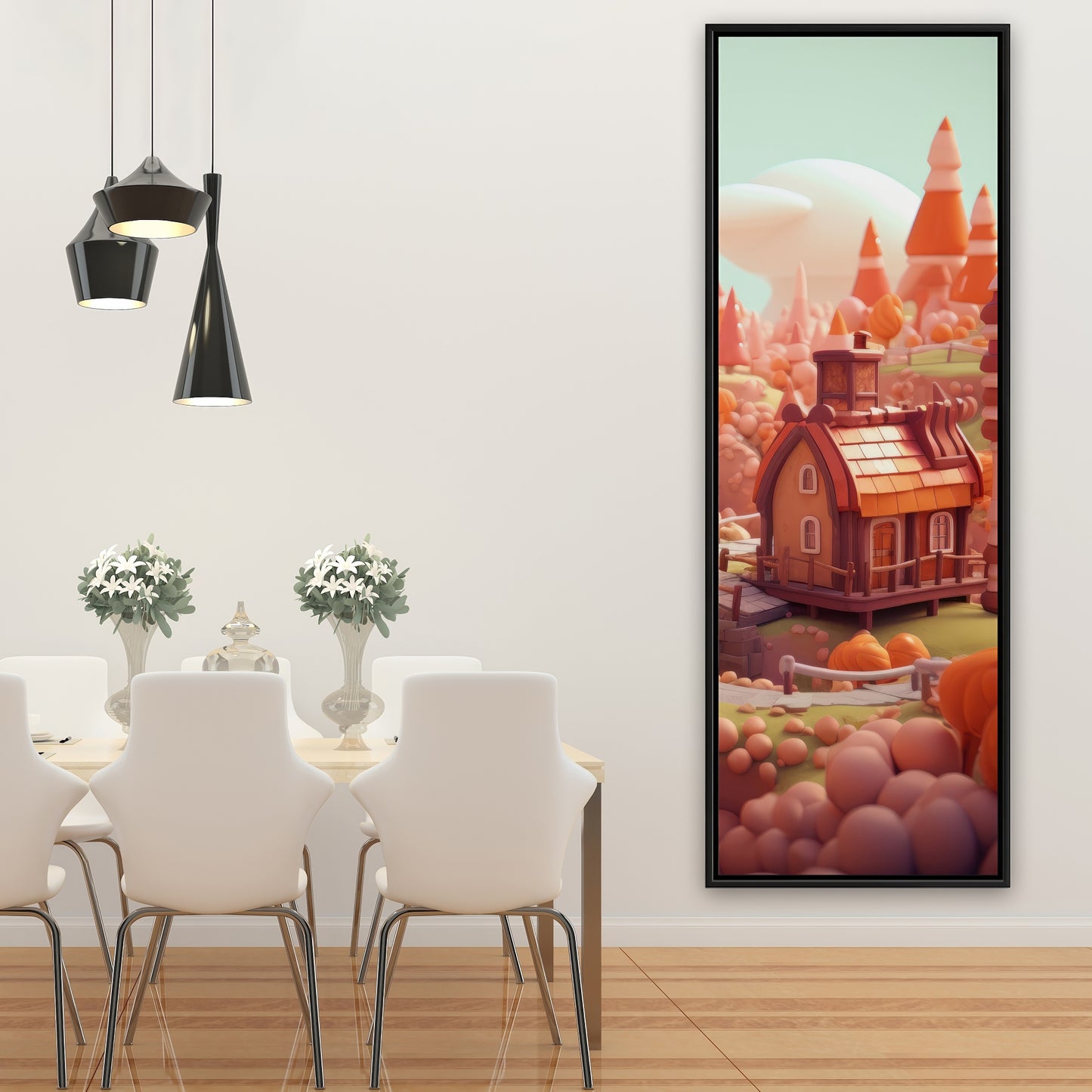 Toy town - Framed Canvas - Print on demand