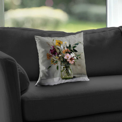 Still Life Poly Twill Throw Pillow - Home Decor Accent