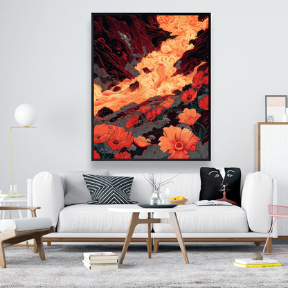 The big burn - 36"x36" Framed canvas