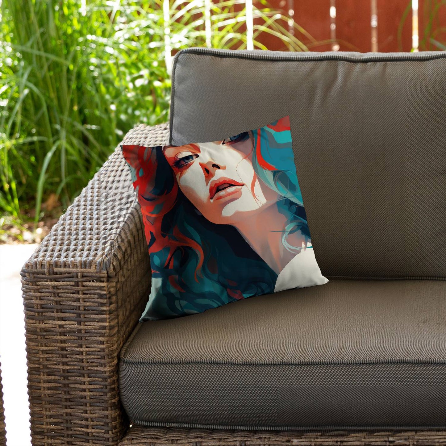 Dangerous lips - Throw pillow - Print on demand