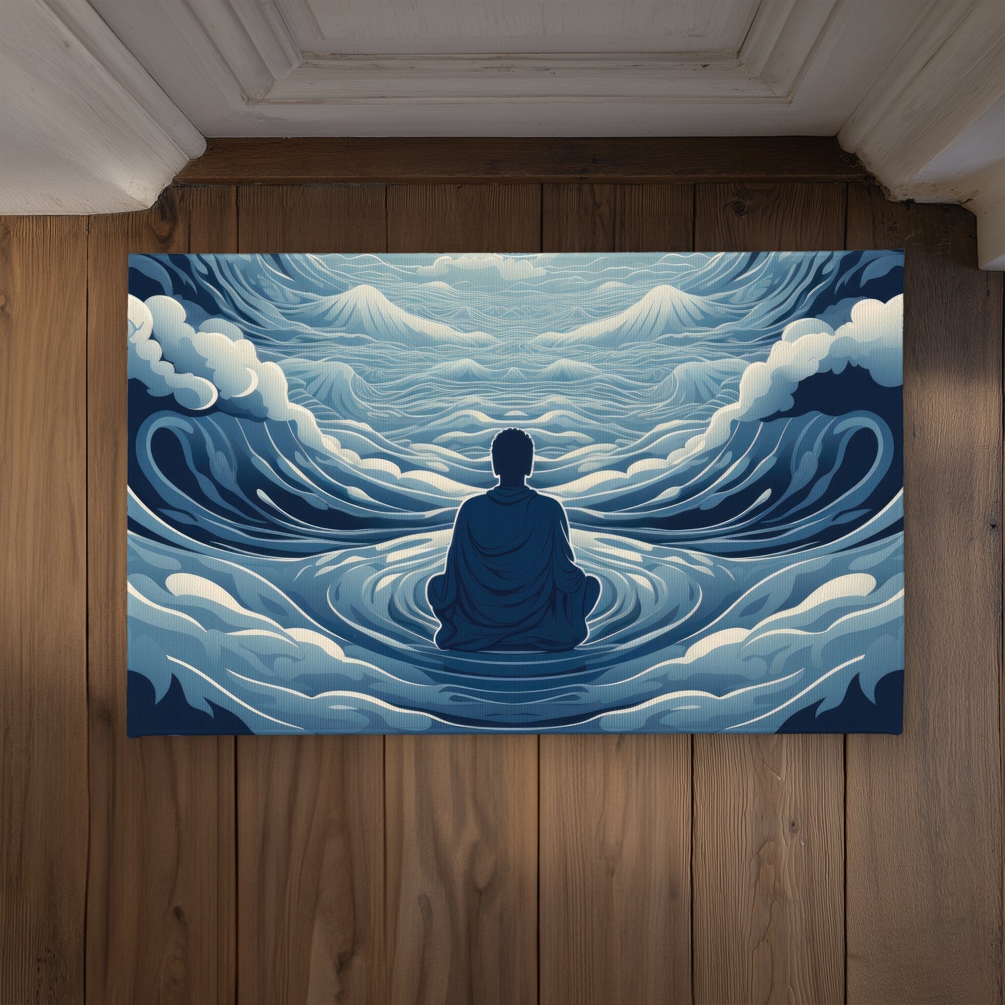 Infinite Wisdom White Indoor Outdoor Door Mat - Home Decor