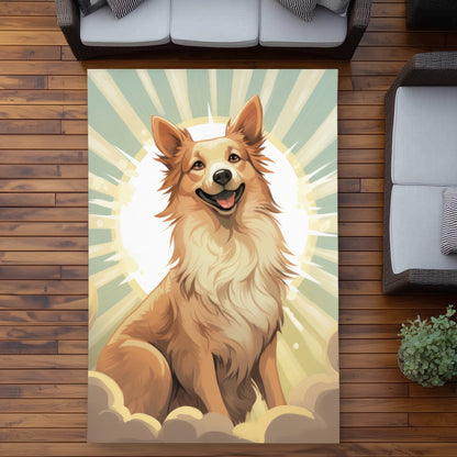 Who's a good boy - Turquoise Outdoor Area Rug for Home Decor