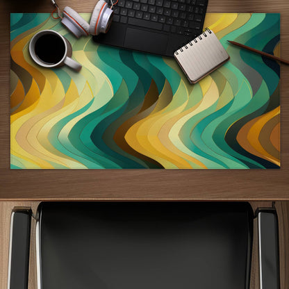 Jagged Luxury Orange Desk Mat | Stylish Home Decor Accessory