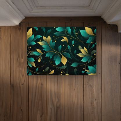 Twirling Twigs Green Indoor Outdoor Door Mat | Home Decor