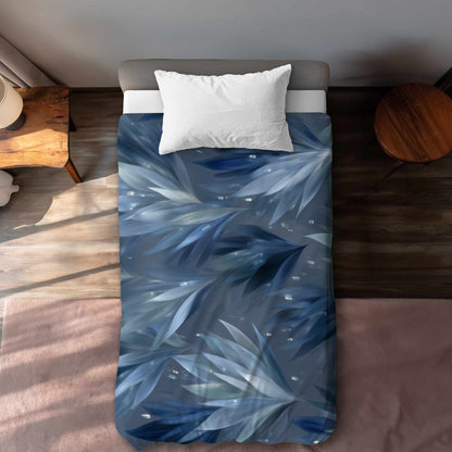 Housse de couette Feuilles glacées | Linge de lit élégant pour la maison