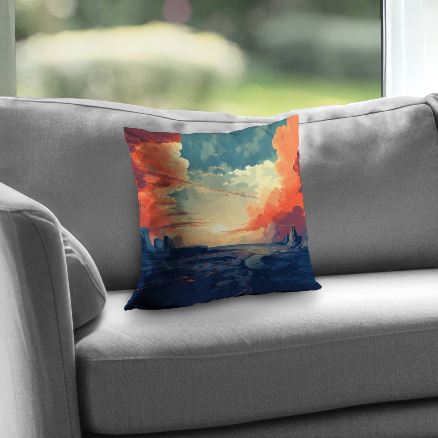 Finally light - Throw pillow - Print on demand