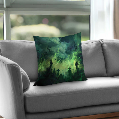Reaching Hell Poly Twill Throw Pillow | Unique Home Decor