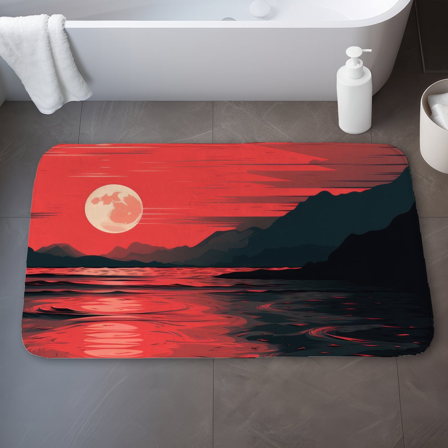 Bloody tides - 17"x24" Bath mat