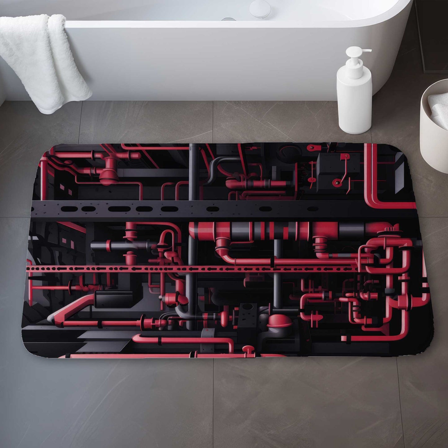 Machinery Bath Mat | Stylish Home Decor, Soft & Durable