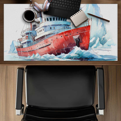 Breaking the Ice - White Desk Mat | Stylish Accessory