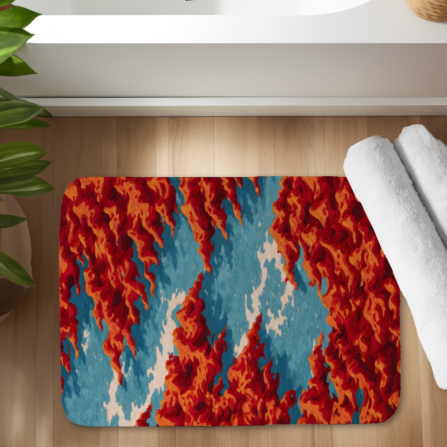 Red Mounds Bath Mat | Stylish Home Decor for Your Bathroom