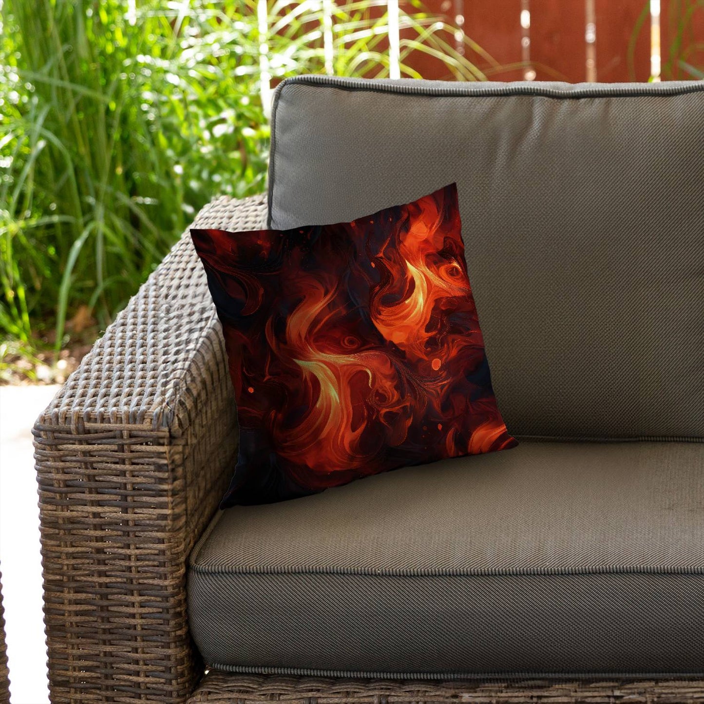 Fires of heck - Throw pillow - Print on demand