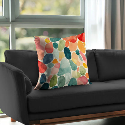 Coussin décoratif en sergé de polyester à motifs de graines | Décoration d'intérieur élégante