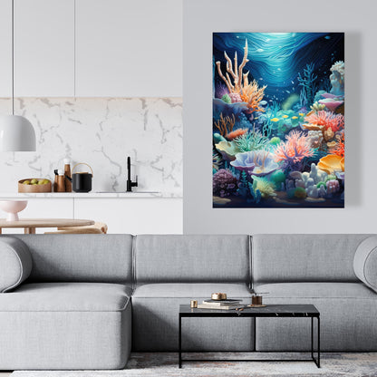 The Reef - Orange Canvas Art for Home Decor | Stylish Accent