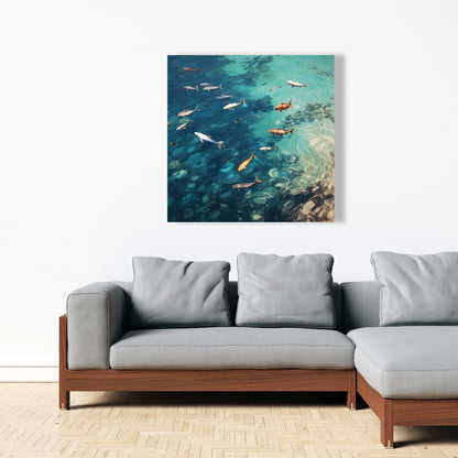 Swim ahead - 32"x32" Canvas