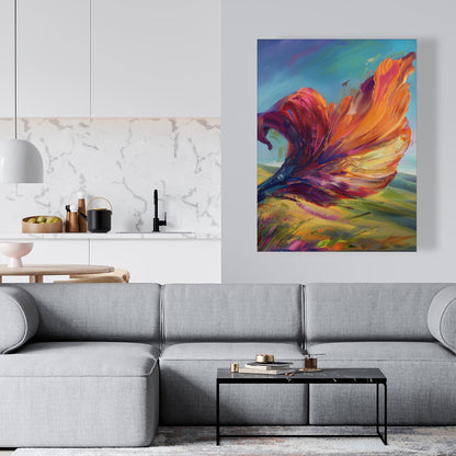 The Leaf - Red Canvas Art for Stylish Home Decor
