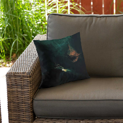 Depths Poly Twill Throw Pillow - Stylish Home Decor Accent