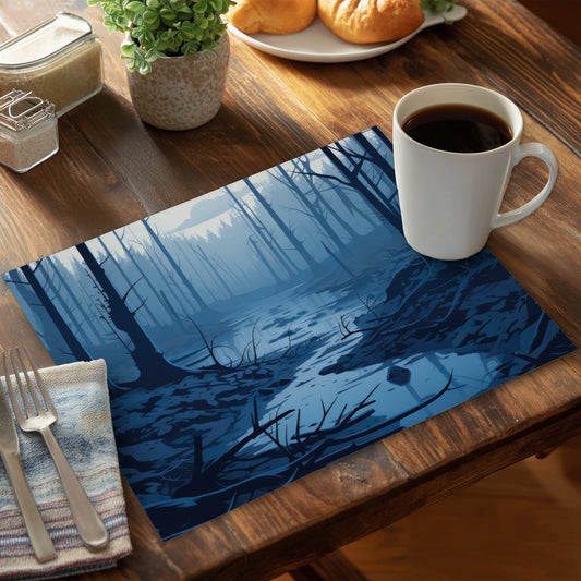 Dead Lands Blue Polyester Placemat for Stylish Home Decor