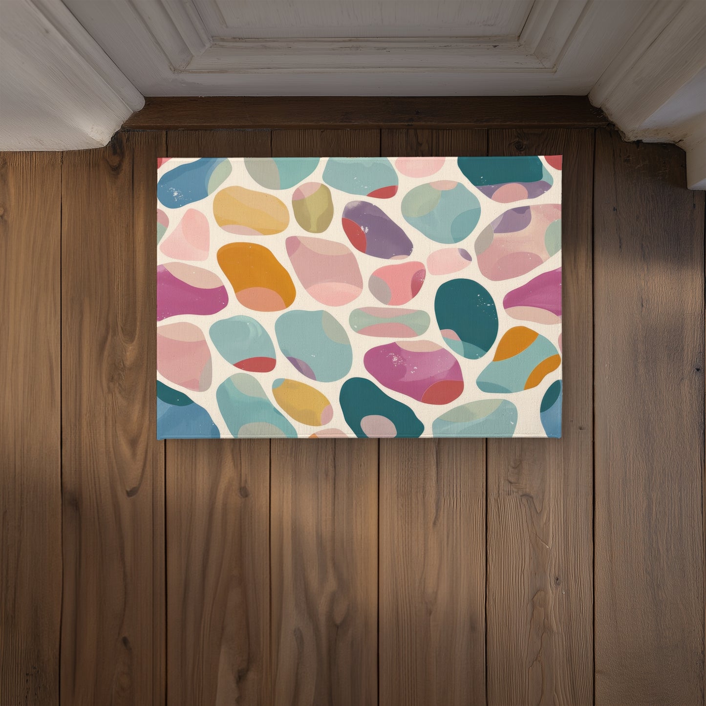 Dots and Bops White Indoor Outdoor Door Mat | Home Decor