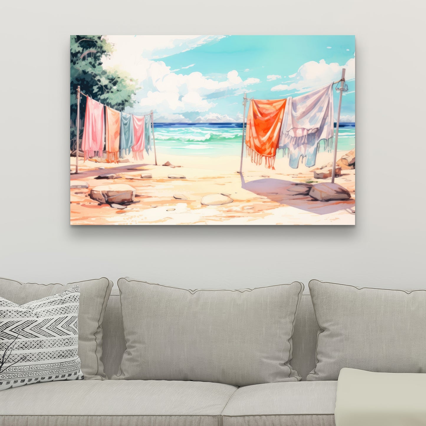 Sunny side Orange Canvas | Bright Home Decor Accent