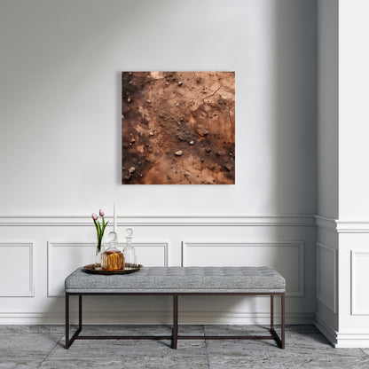 Mud and Stones - Brown Canvas Art for Home Decor