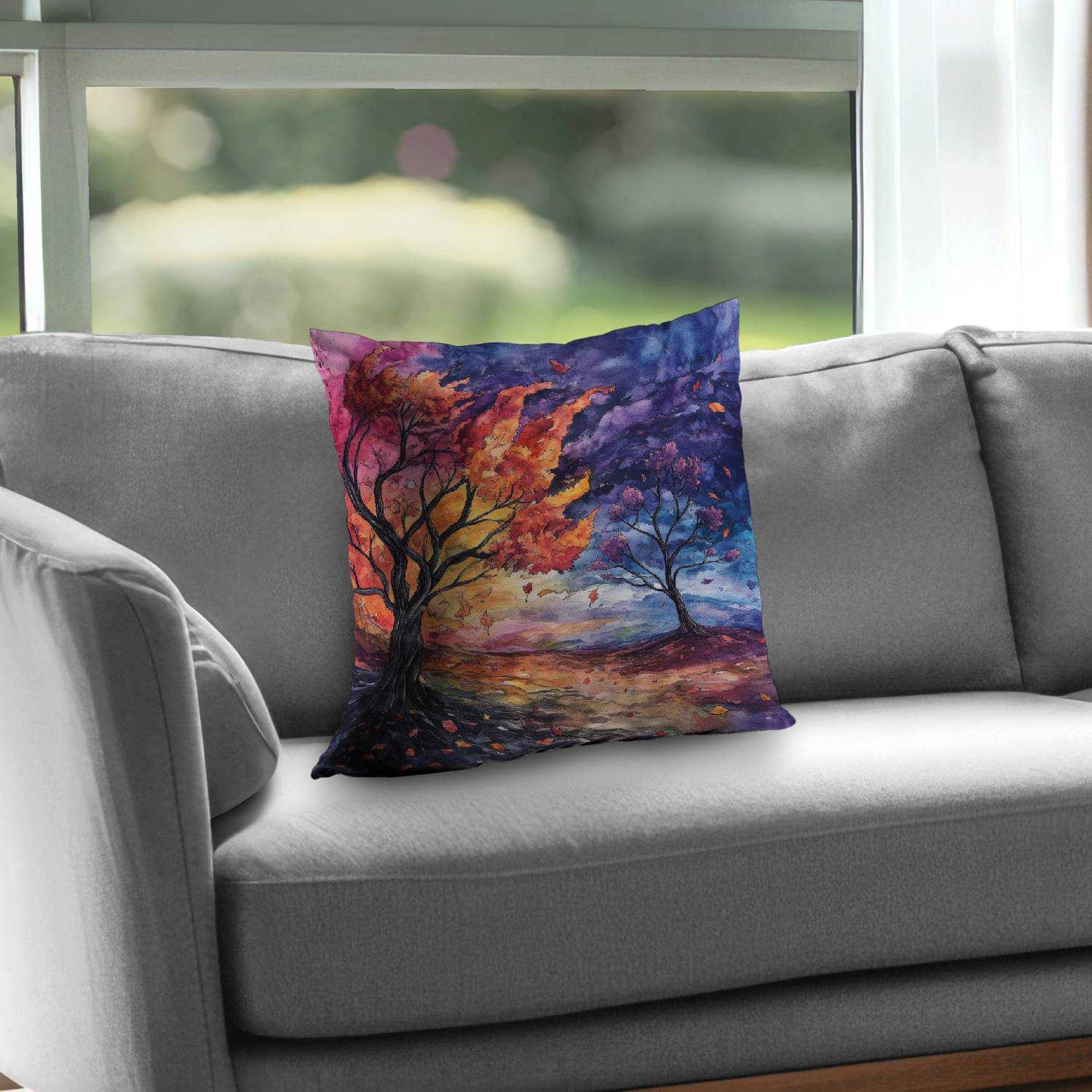 Before the storm Blue Poly Twill Throw Pillow - Home Decor