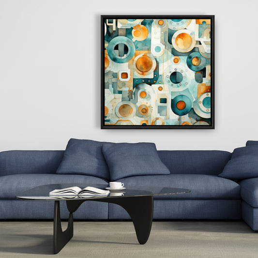 Decomposed porthole - 36"x36" Framed canvas