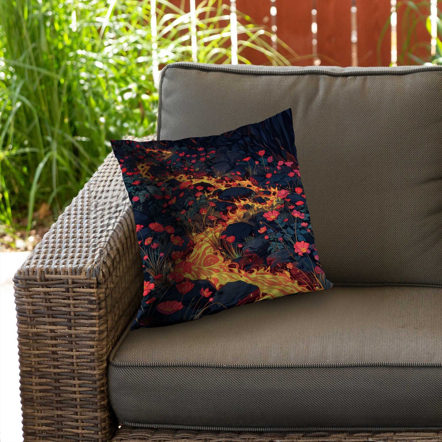 Dodging Nature Black Poly Twill Throw Pillow Insert | Decor