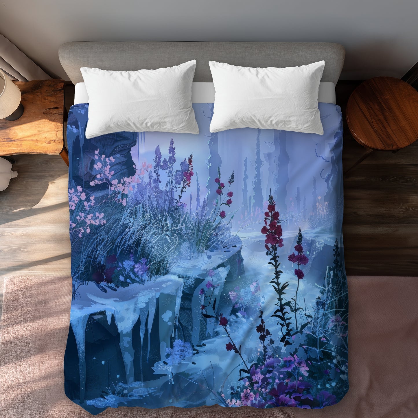 Housse de couette grise Vallée de Glace | Linge de lit élégant pour la maison