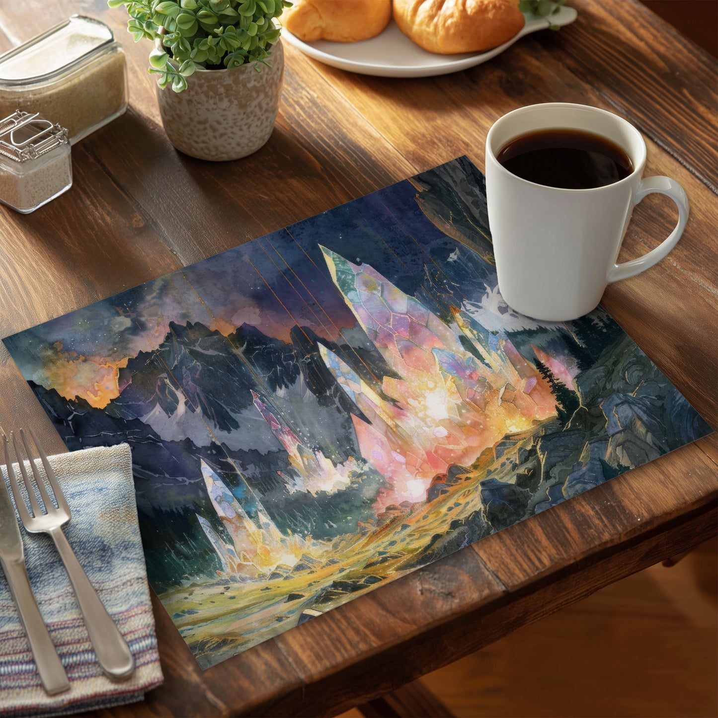 Growing Strong Polyester Placemat for Stylish Home Decor