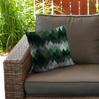 Coussin décoratif Evergreen Peaks en sergé de polyester - Accessoire de décoration intérieure