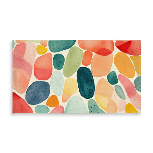 Seedy shapes - Orange Indoor/Outdoor Tablecloth