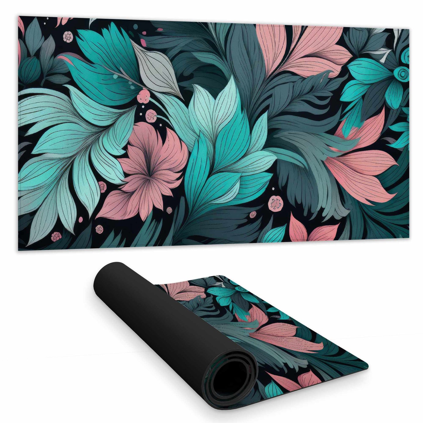 Neon Leaves Desk Mat | Stylish Home Decor Surface Protector