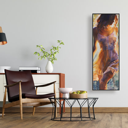 Out of the Water - Blue Framed Canvas for Home Decor