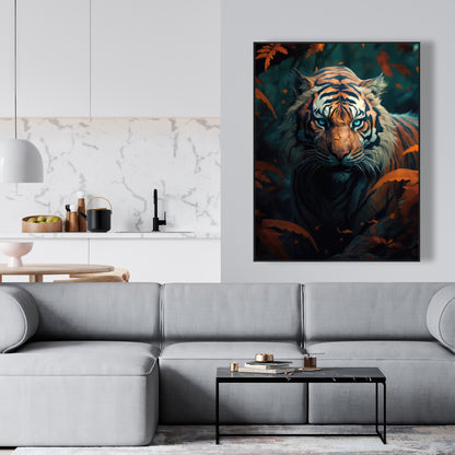 Observed - Orange Framed Canvas Art for Home Decor