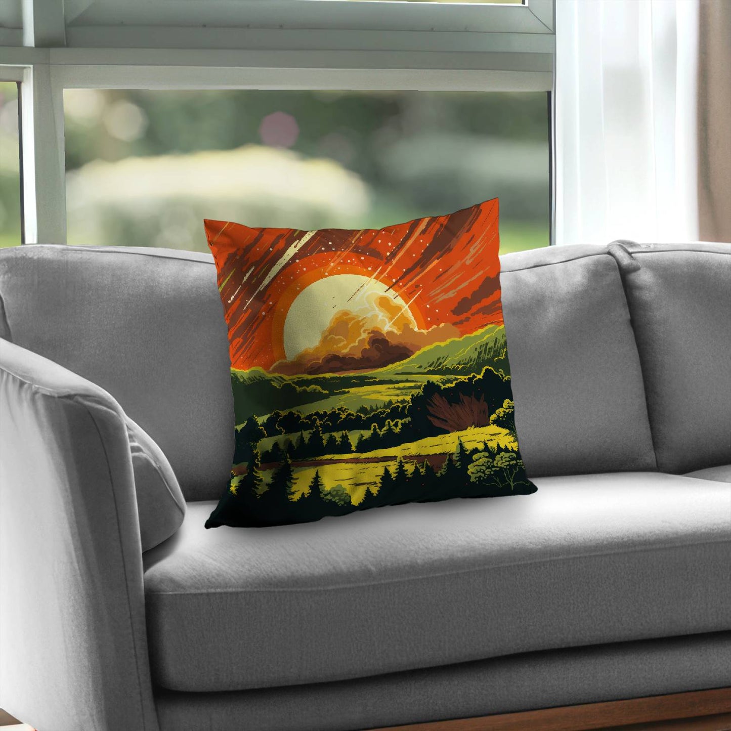 Last Days Orange Poly Twill Throw Pillow Insert for Home Decor