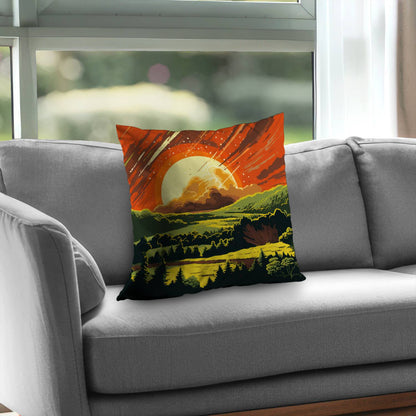 Last Days Orange Poly Twill Throw Pillow Insert for Home Decor