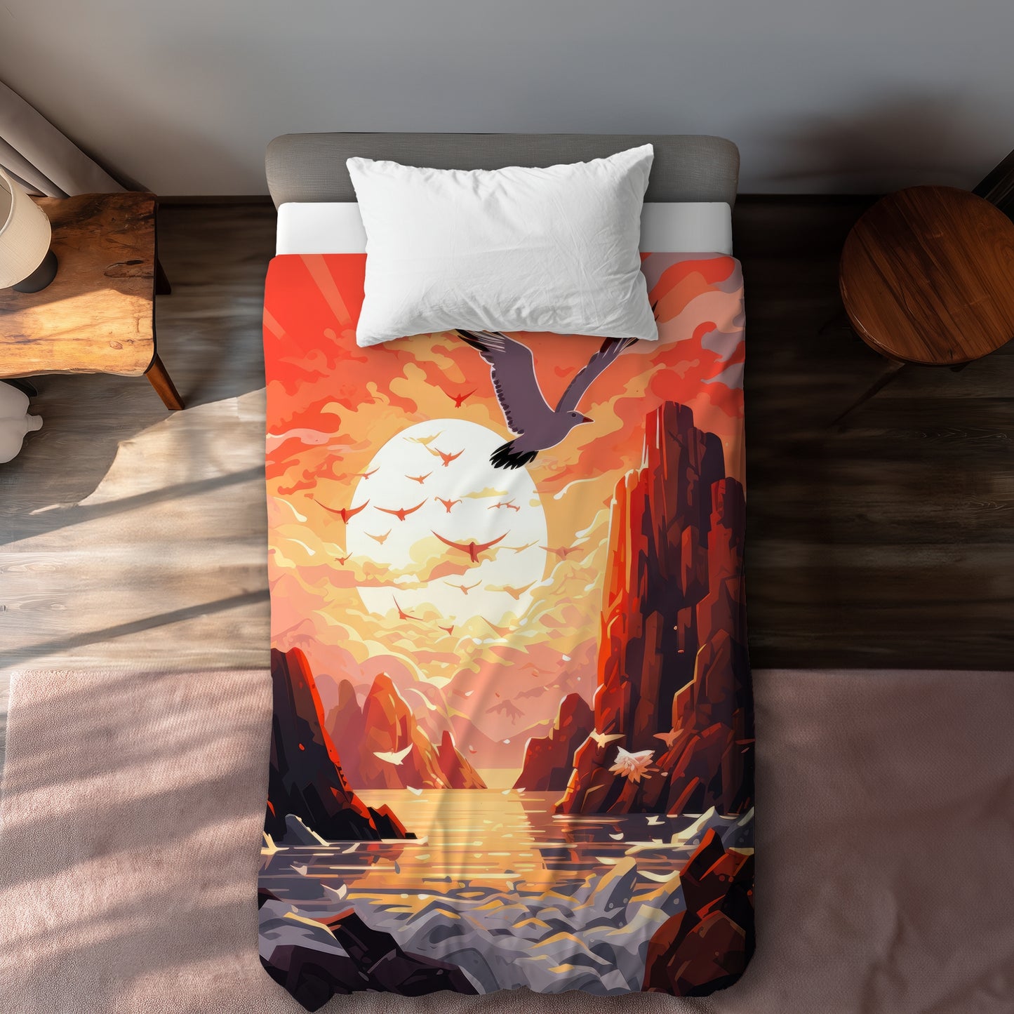 Isles of Omen Orange Duvet Cover | Stylish Home Decor