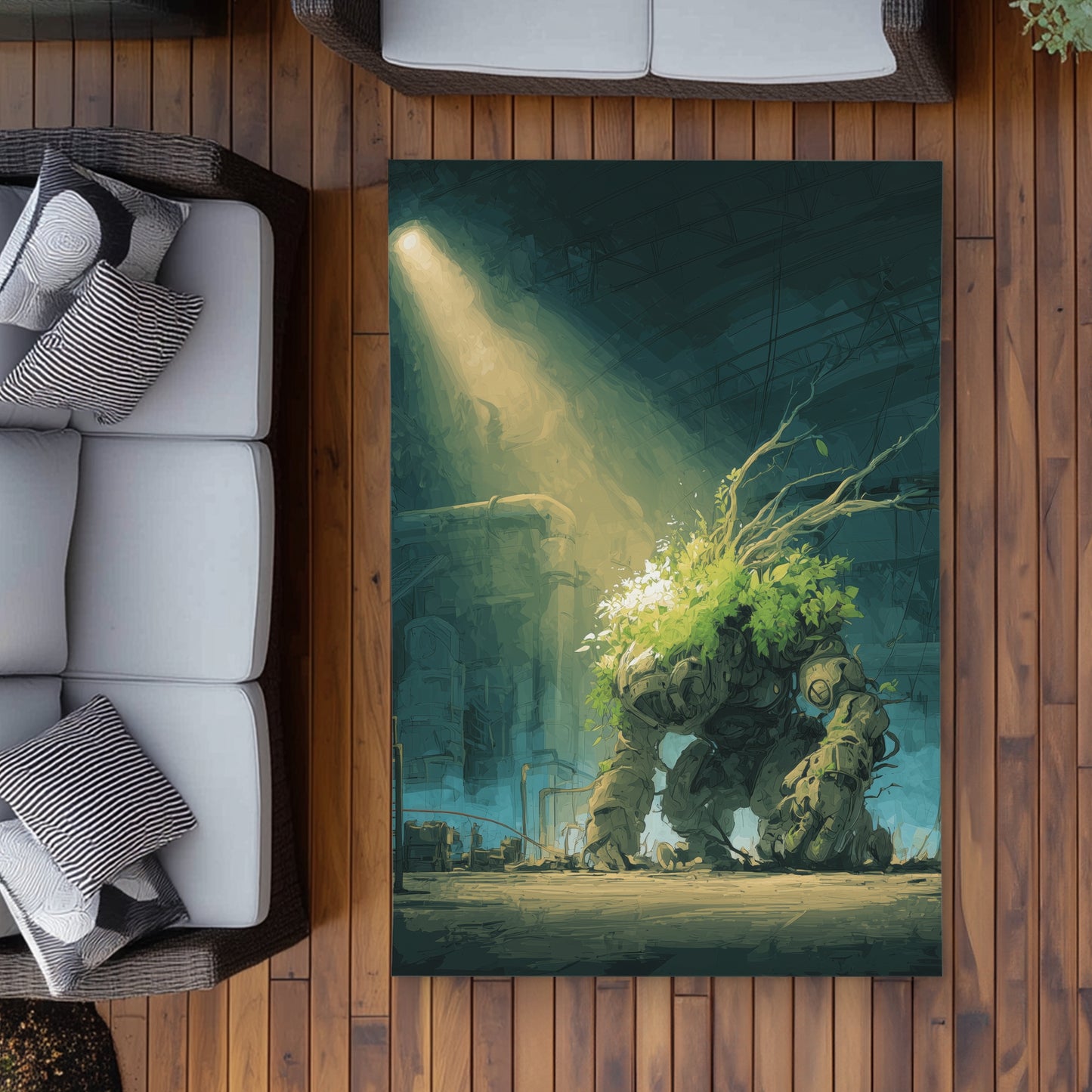 The Golem - Turquoise Outdoor Area Rug for Home Decor