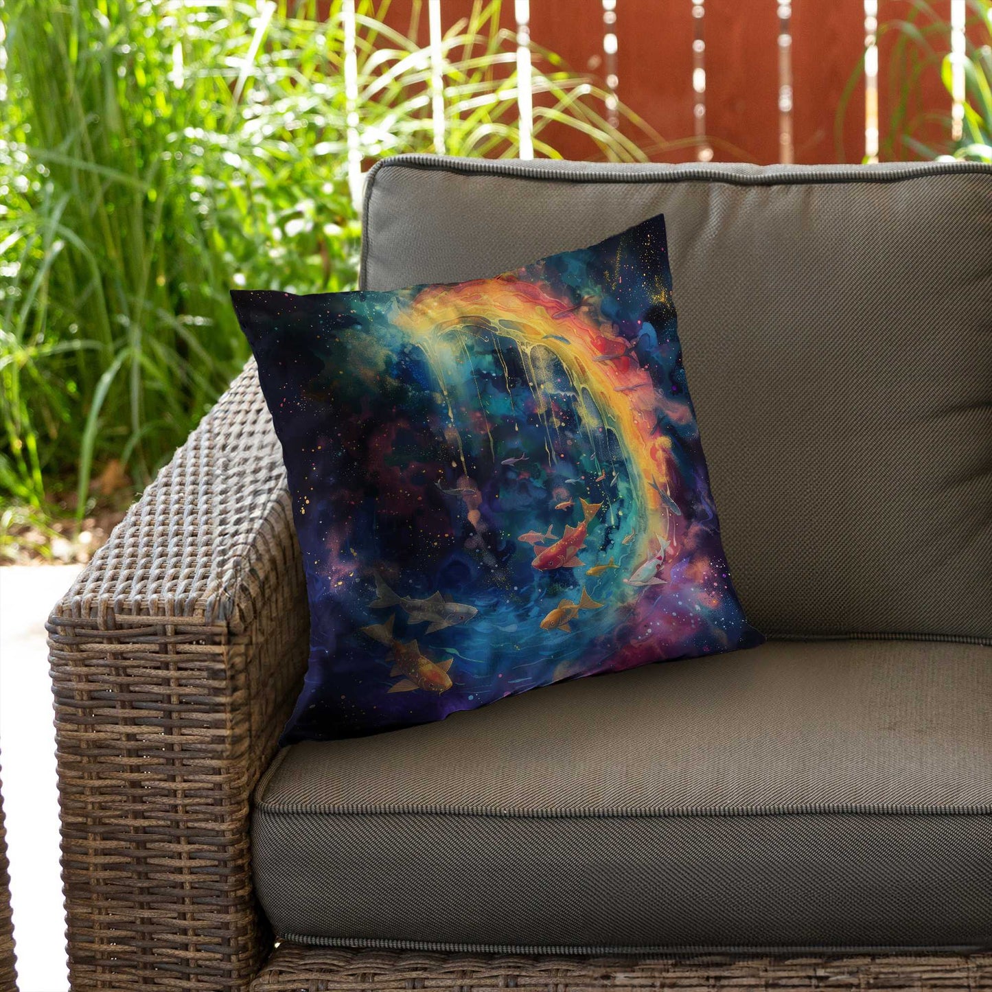 Milky Wave Poly Twill Throw Pillow - Stylish Home Decor