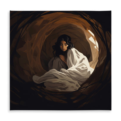 Warm embrace Brown Indoor Outdoor Tablecloth for Home Decor