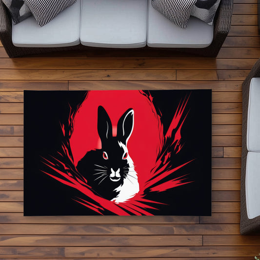 Bad Intentions Red Outdoor Area Rug for Stylish Home Decor