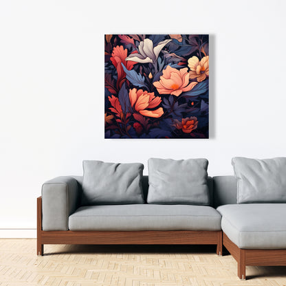 Blooming Uninterrupted - Gray Canvas for Home Decor