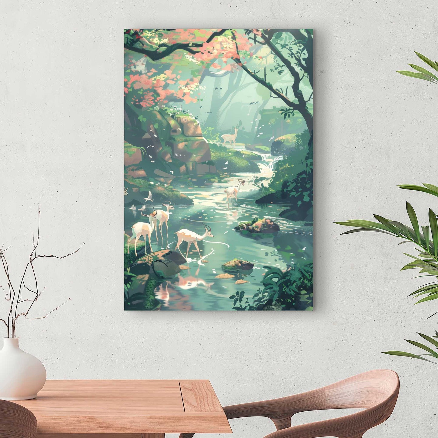 Sipping - Turquoise Canvas Art for Chic Home Decor