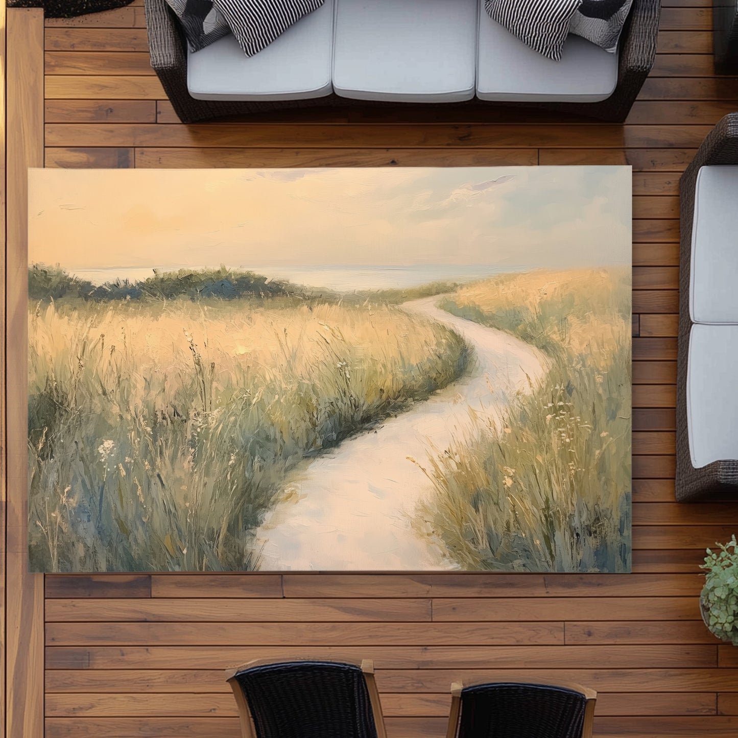 Soft Breeze White Outdoor Area Rug | Home Decor Essential