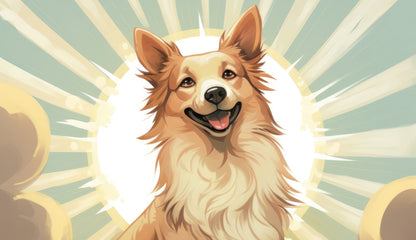 Who's a good boy - Beige Indoor/Outdoor Tablecloth for Decor